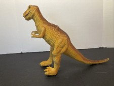 Tyrannosaurus Rex Dinosaur T-Rex 8" Long Brown Vintage 6" Tall Dino Toy