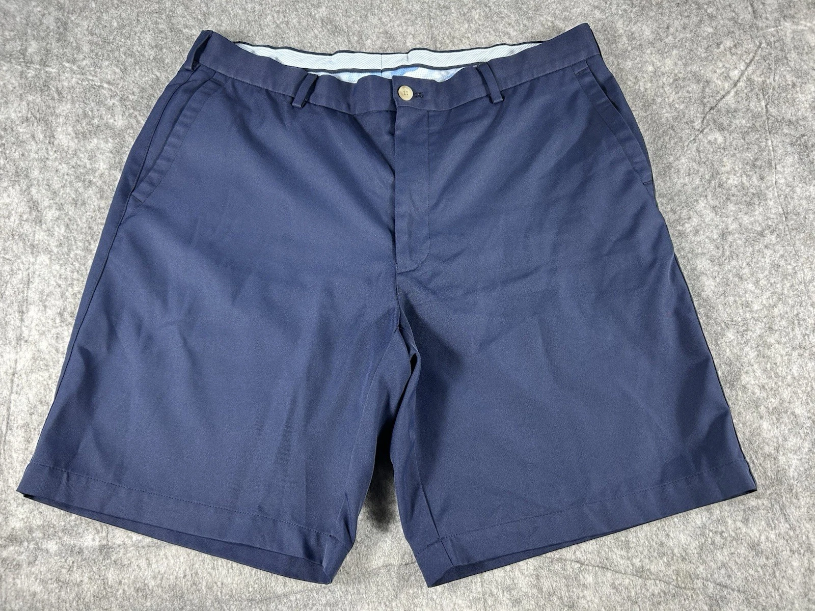Peter Millar Salem Shorts Mens 36 Navy Performance Golf Flat Front ME0EB82 FLAWS