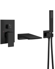 Aolemi Bathtub Faucet Wall Mount Tub Filler with Handheld,Matte Black Water...