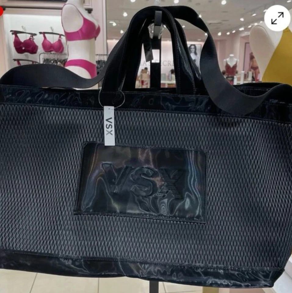 ¡NUEVO CON ETIQUETAS! Bolso de Mano Victoria's Secret VSX, Negro, Grande Foto 2 de 4
