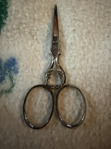 Vintage J.A. Henckels Embroidery Scissors 3-5/8" Scalloped Handles Germany