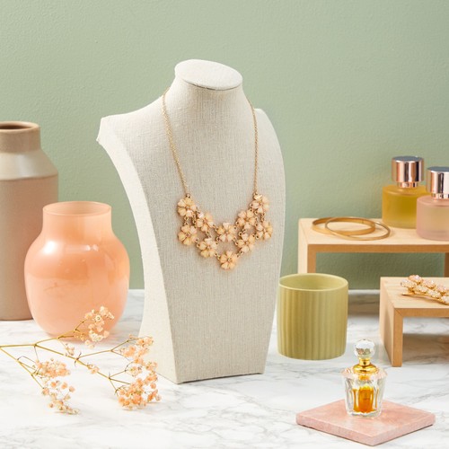 12 Inch Jewelry Display Bust, Necklace Mannequin Holder Stand for Retail, Shows - Picture 2 of 9