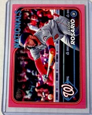 2024 Topps Update Series - Eddie Rosario #US117 Mother's Day Hot Pink /50