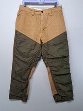 Vintage Saftbak Upland Hunting Pants 32x28 Tan Olive Briar Proof Made in USA
