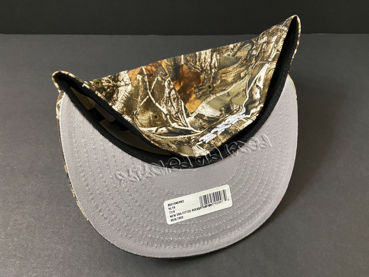BORN X RAISED EXCLUSIVE REAL TREE CAMO FITTED ROCKER HAT GREY UV 