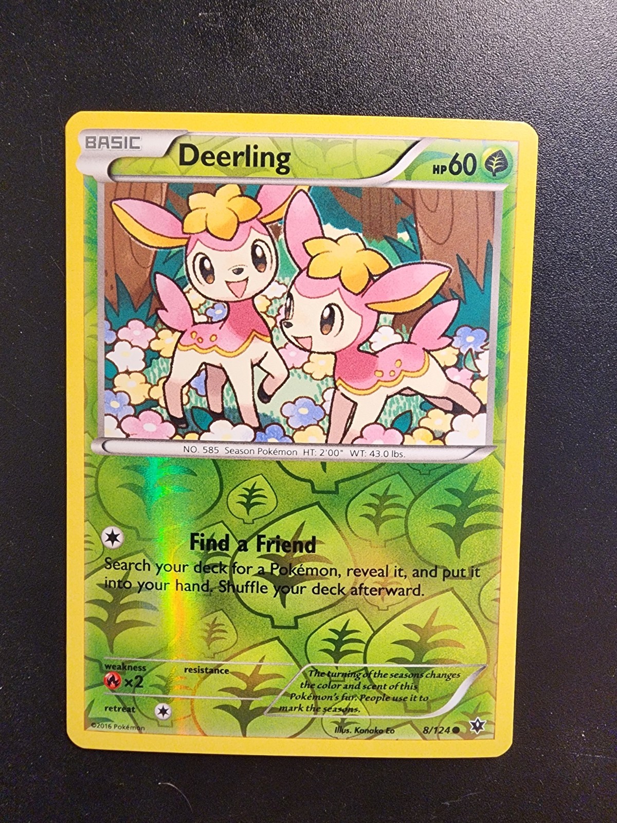 Deerling 8/124 Reverse Holo XY - Fates Collide Common NM