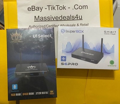 2026 uViewBox U1 Select + Superbox S6 Pro. x2 Backlit remotes x2 Upgraded HDMI