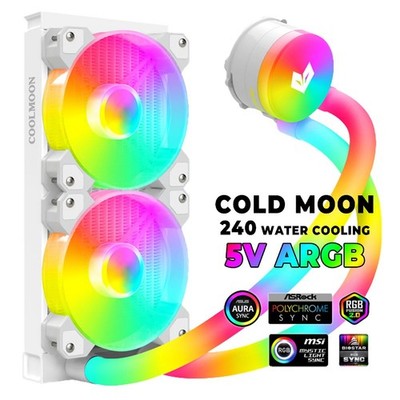 Liquid CPU Cooler ARGB 240mm Addressable LED All-In-One Water Cooling Radiator