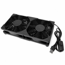 240Mm Dual USB Cooling Fan, 2 X 120Mm 5V USB Powered Cooling Fans with Inline On