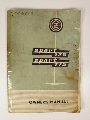 VINTAGE CZ SPORT 125 AND 175 MOTORCYCLE OWNERS MANUAL