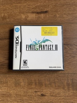 Final Fantasy III 3 Nintendo DS Square Enix CIB w reg card - Tested - AUTHENTIC