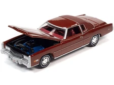 1975 Cadillac Eldorado Firethorn Red 1/64 Diecast By Auto World 64352-Awsp098 B