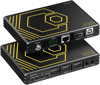 KVM HDMI Extender USB Uncompressed 4K 60Hz HDR Single Over Cat5e/6 300ft, S213