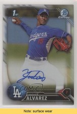 2016 Bowman Chrome Prospects Refractor /499 Yadier Alvarez #CPA-YA Auto READ 3q5