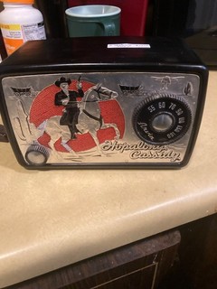 RADIO COWBOY VINTAGE 1950 VECCHIA BELLA ROSSA ARVIN HOPALONG CASSIDY TEMA WESTERN
