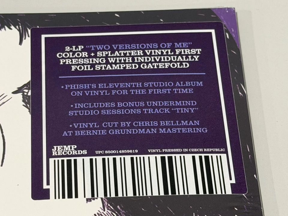 Phish Undermind 2-LP 180g Vinyl ["Tiny" Pressing] Black Purple Splatter Numbered - Image 2 of 4