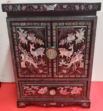 Vintage Asian Oriental Dark Brown Mother of P...