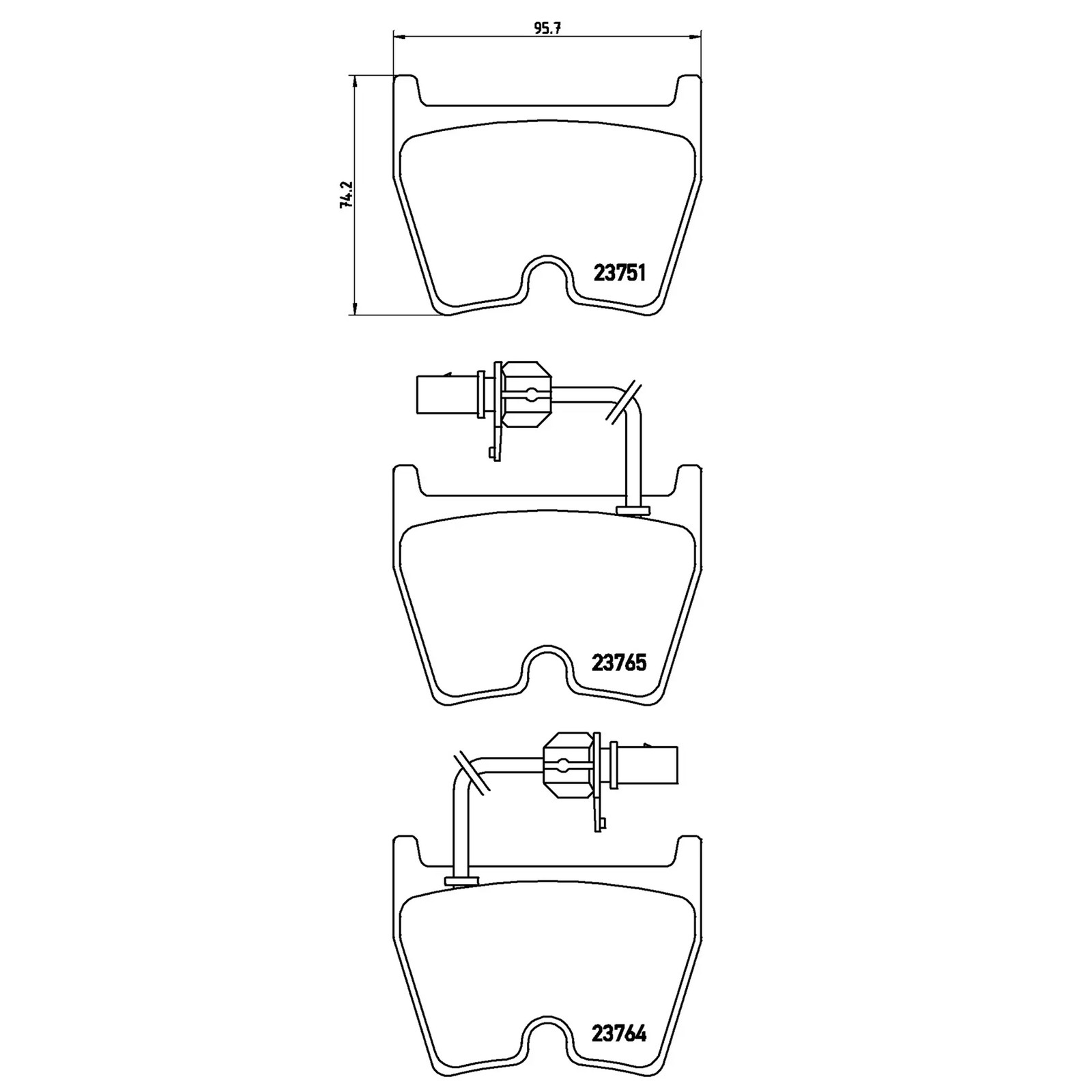 Audi R8 2008-2009 Front Brake pad sets Set