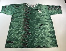 Vintage Adidas Made in USA Green Goalie Jersey XL 90s Geometric Pattern Crocs