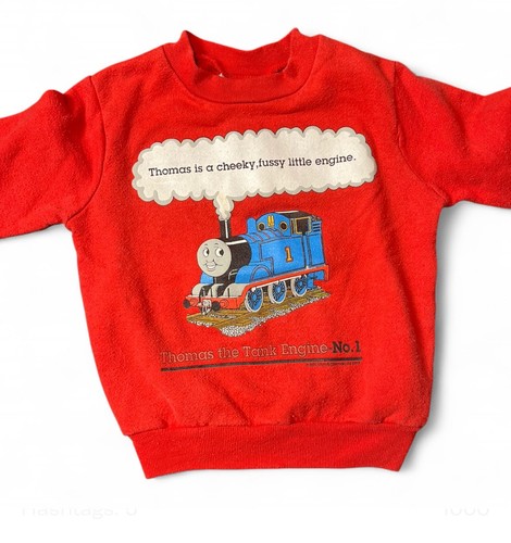 Vintage 90s Thomas The Tank Engine Kids Sweatshirt Long sleeve Shirt
