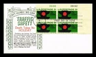 DR JIM STAMPS US COVER TRAFFIC SAFETY FDC SCOTT 1272 PLATE BLOCK KHOL KRAFT