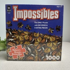 BePuzzled Impossibles Nature's Beauty Butterflies 1000 Pc Jigsaw Puzzle New