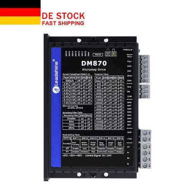 LEADSHINE DM870 Nema 23/24/34 Schrittmotor Treiber Driver 0.5-7.0A 20-80VDC