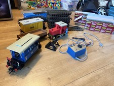 Playmobil Eisenbahn Set Lok, 3 Wagen, Trafo, Schiene, Weiche