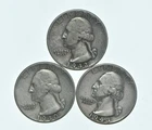 TOUGH 1940 1942 1943 Washington Quarter 90% Silver Lot *810