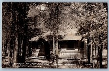 Merrifield Minnesota Postcard Cottage Lake Edward Beach Resort 1940 RPPC Photo