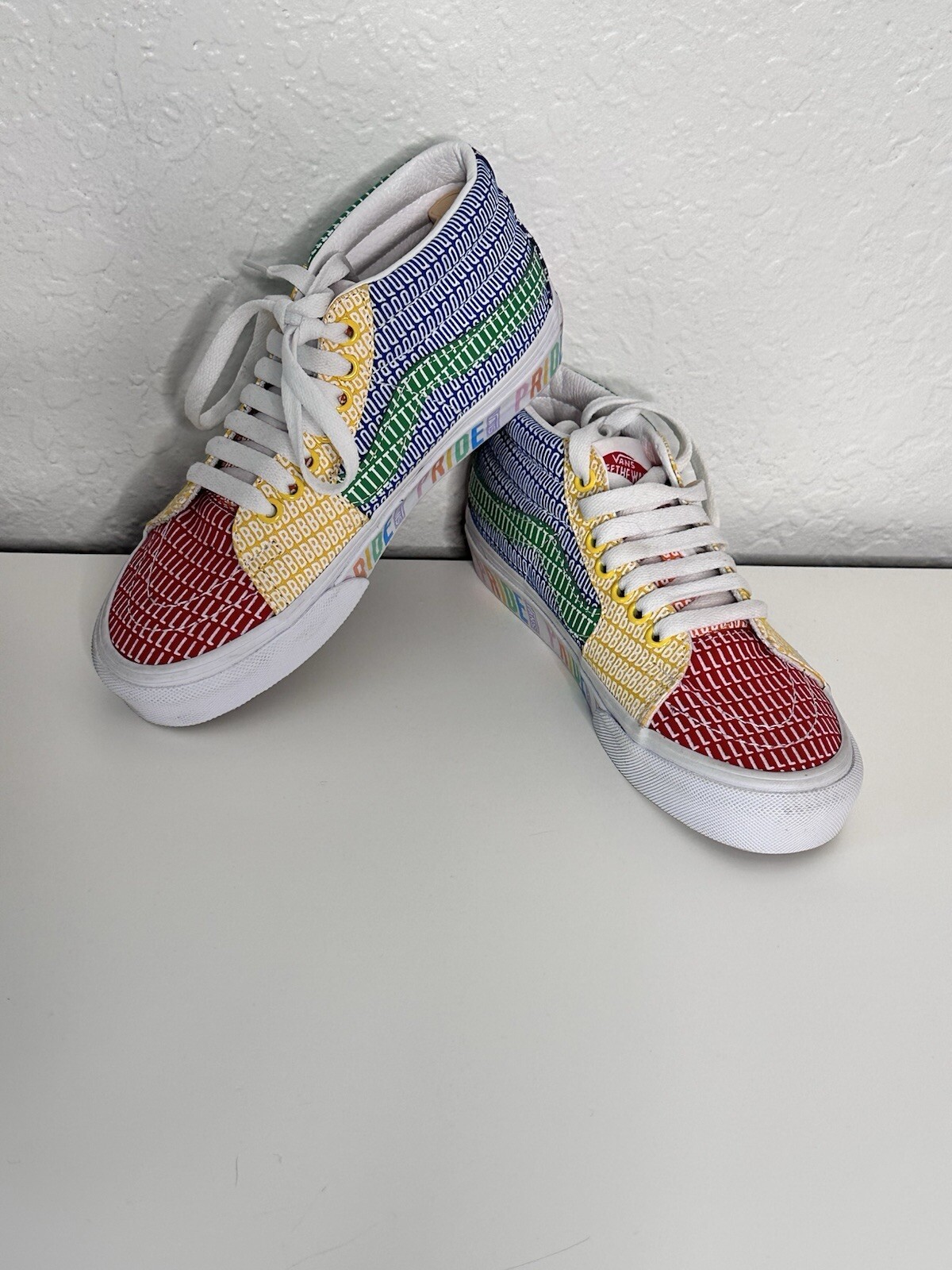 SAOLA Sneakers Vans Rainbow Canvas Mid Pride Sk8 Mid 508357 taglia 4 uomo 5 5 donna