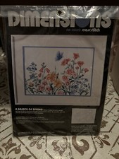 NIP Dimensions No Count Cross Stitch A Breath of Spring 14"x10" Floral