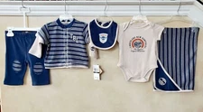 $52 NWT TIMBERLAND baby boy 5pc SET 3 6 9 Mons jacket bodysuit pants blanket bib