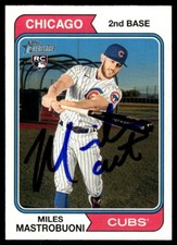 2023 Topps Heritage Baseball Miles Mastrobuoni RC Chicago Cubs #550 Signed