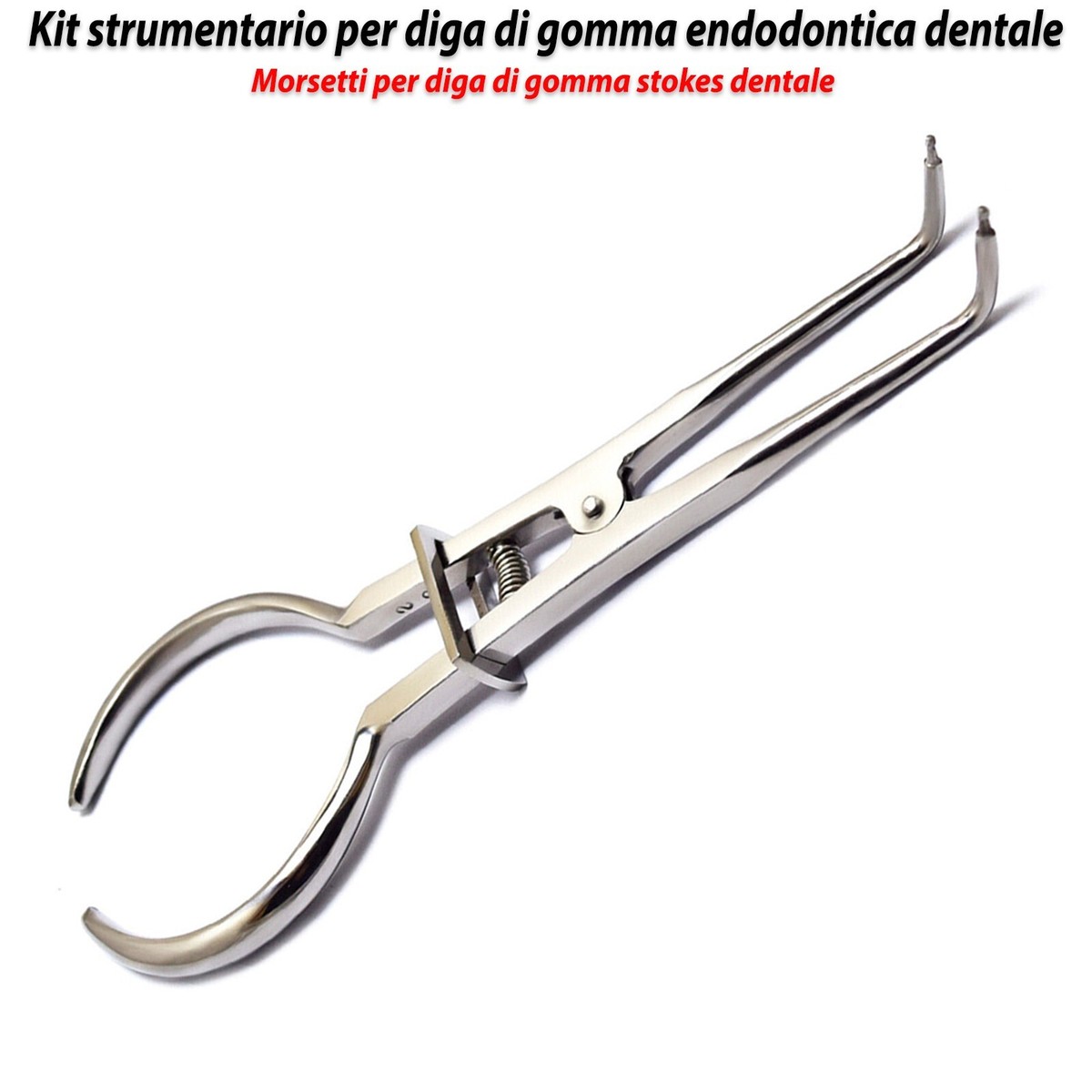 Kit Strumentario Per Diga Di Gomma Endodontica Dentale Pinza - Foto 2