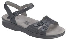 SAS Womens Shoes Duo Sandal Black 6.5 Narrow AA Comfort Walking NEW in Box