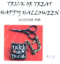 Blackberry Lane TRICK OR TREAT HAPPY HALLOWEEN Cross Stitch Chart w/ Charms