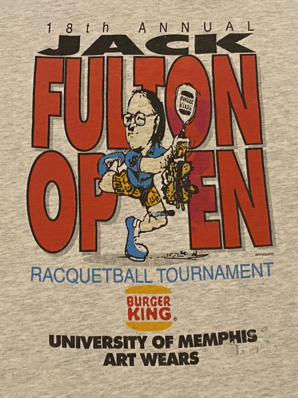 ALTRA T shirt vintage 18° annuale Jack Fulton Open Racquetball Tourney 2XL punto singolo