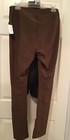 Women’s Brown Extra High Waisted Rib Knit Bottom Slit Flare Leggings, Sz. L — photo 2