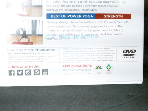 Rodney Yee's Best Of Yoga DVD New GAIAM 3 Practices Balance Flow Core Cardio - Picture 3 of 3