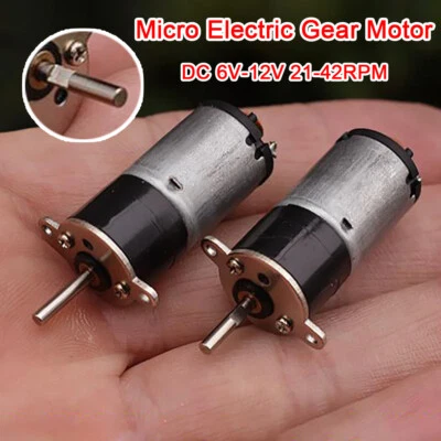 DC 6V-12V 21-42RPM Micro Electric Gear Motor Speed Reduction Metal Gearbox 1:290