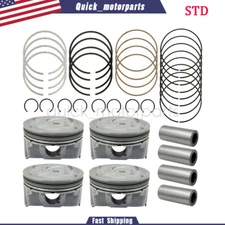 STD Engine Piston & Pin & Snap Ring Kit For 10-19 Hyundai Sonata Kia Optima 2.4L