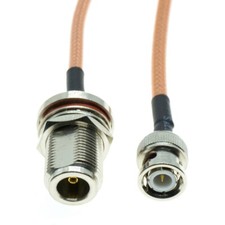 RG400 Cable BNC Male to N Female Bulkhead connector Lot RF Coax Pigtail Jumper
