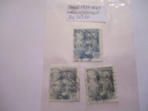 Three 1939-1947 Spain/Espania Postage Stamps -  30, (2)50  Denomination