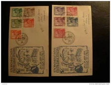 Franco And Castillo Mota Edifil 1024-32 Complete Postmark Expo Of Castles Of C
