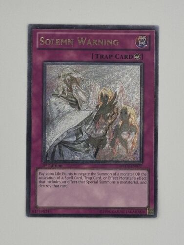 Yugioh Solemn Warning DREV-EN077 Ultra Rare 1st Edition NM/VLP
