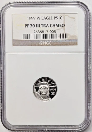 1999 W P$10 1/10 oz American Eagle Platinum Proof NGC PF70