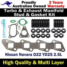 Permaseal Turbo&Manifold Stud & Gasket Kit For Nissan Navara D22 YD25 2.5L
