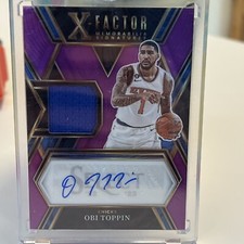2022-23 Select X-Factor Memorabilia Signatures Purple #7 Obi Toppin Auto /99