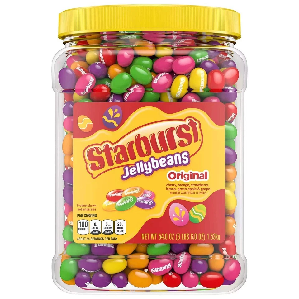 Starburst Jelly Beans, Original Fruit Flavors, 54 Ounce Family Size Bag - Image 4 of 4
